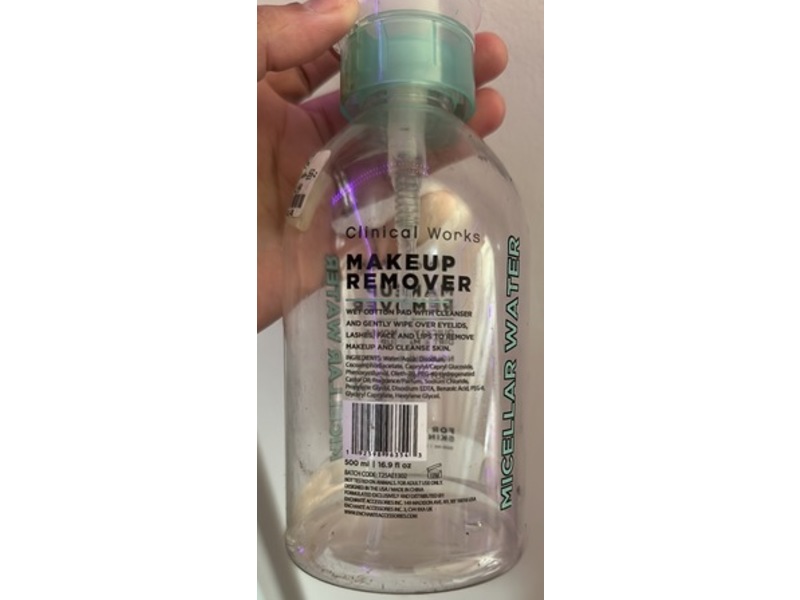 Clinical Works Makeup Remover, 16.9 fl oz/500 mL