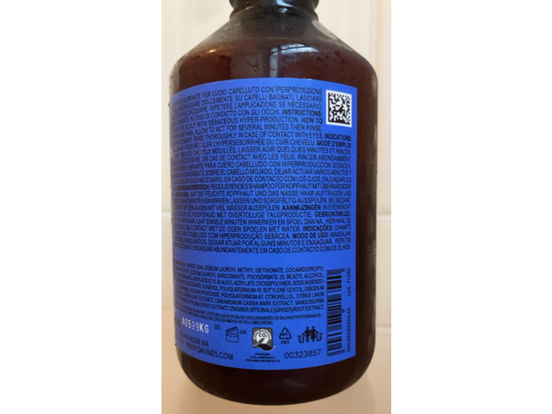 Davines Rebalancing Shampoo, 8.45 fl oz/250 mL