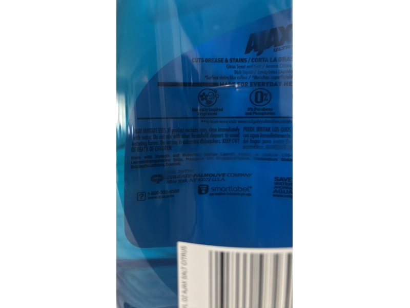 Ajax Ultra Liquid Dish Soap, Citrus Scent & Salt, 52 fl oz/1.53 L