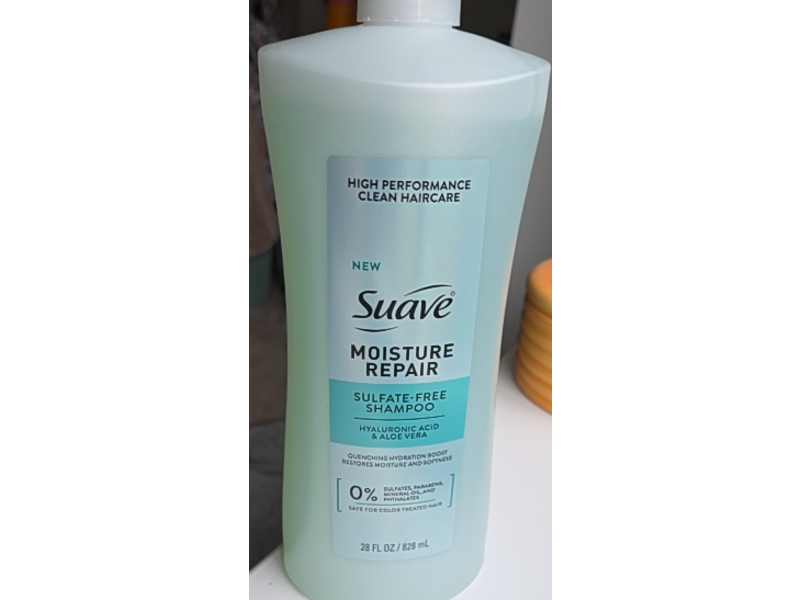 Suave Moisture Repair Shampoo, Hyaluronic Acid & Aloe Vera, 28 fl oz/828 mL