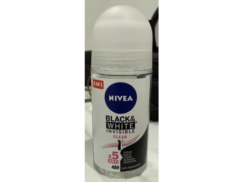 Nivea Black & White Invisible Clear Anti-Perspirant, 50 mL