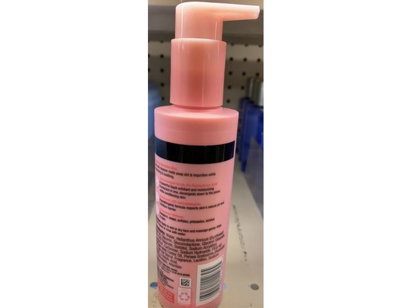 Neutrogena Skin Balancing Milky Cleanser, 2% Polyhydroxy Acid, Sensitive Skin, 6.3 fl oz/186 mL