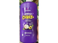 Aussie Miracle Curls Extra Moisture Conditioner, Coconut Oil + Avocado Oil, 39.9 oz/1.18 L - thumbnail 2