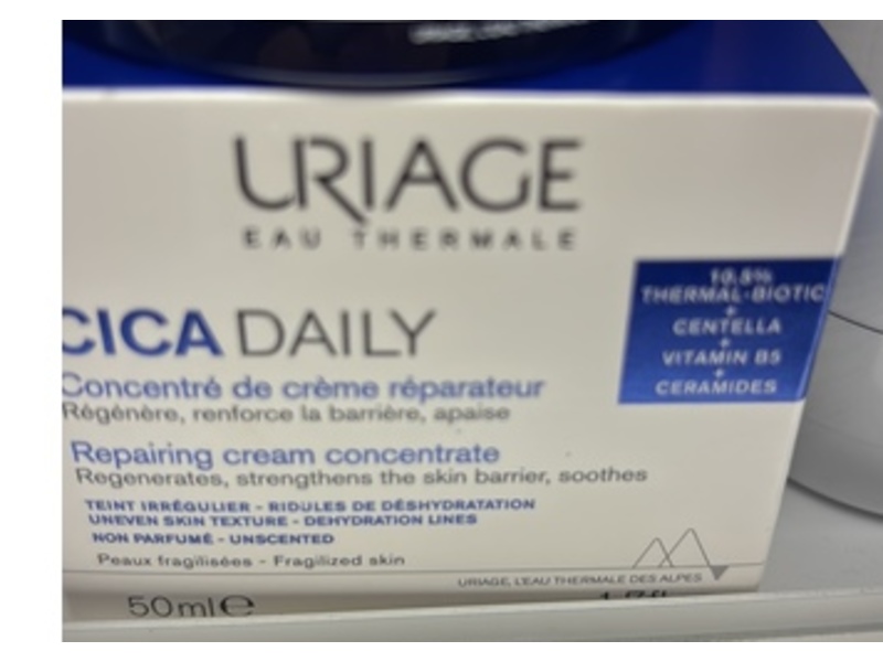 Uriage Cica Daily Repairing Cream Concentrate, 1.69 fl oz/50 mL