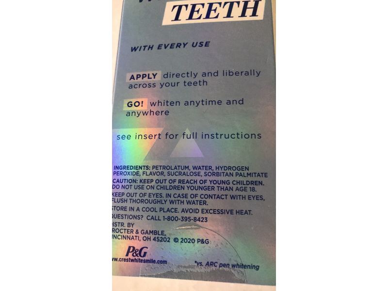 Crest Whitening Emulsions, Apply & Co, 0.35 oz/10 g