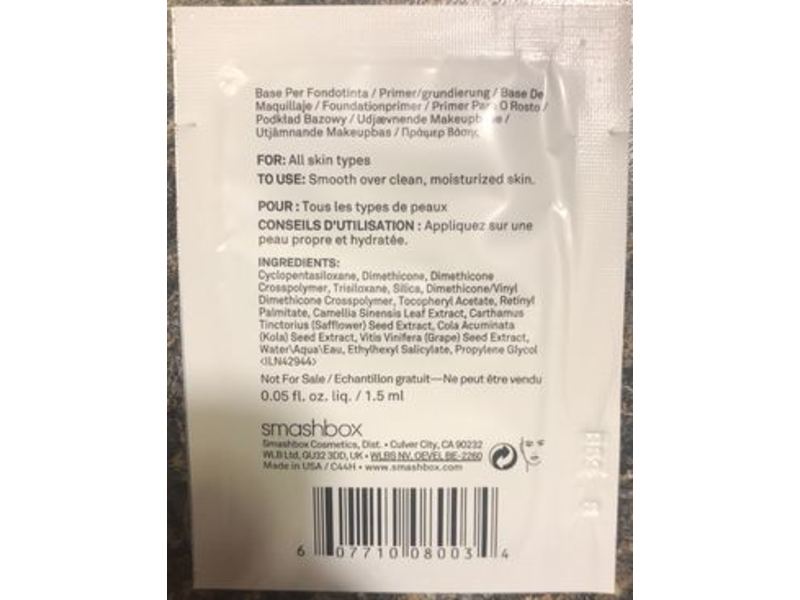 Smashbox The Original Photo Finish, Smooth And Blur Primer, 0.05 fl oz / 1.5 ml