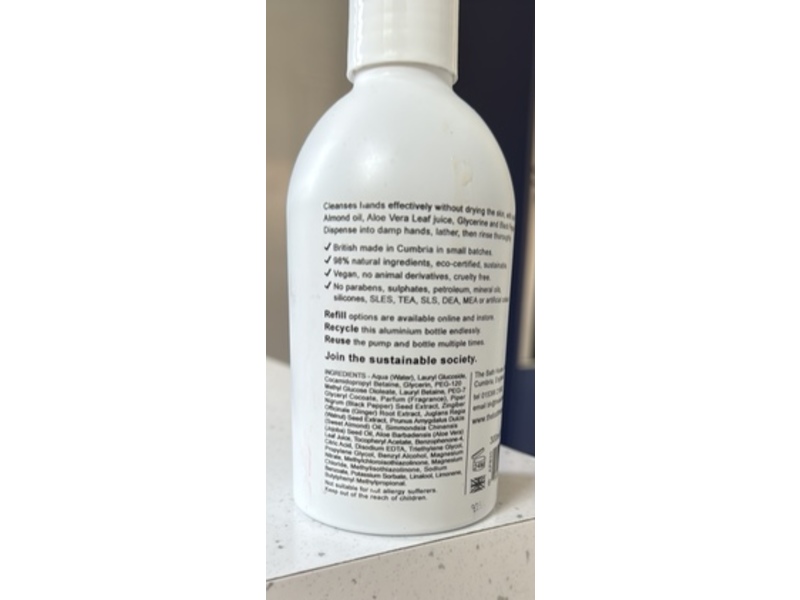 The Bath House Patchouli & Black Pepper Cleansing Hand Wash, 101.1 fl oz/300 mL