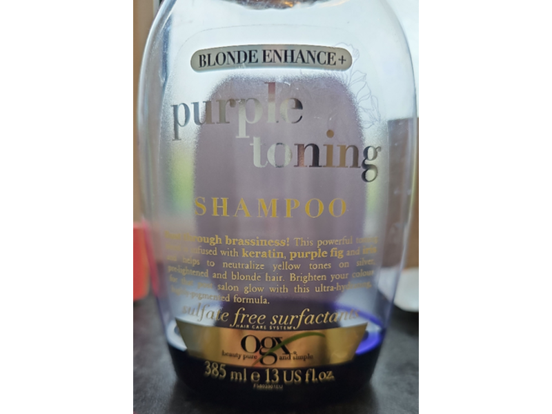 Ogx Blonde Enhance + Purple Toning Shampoo, 13 fl oz/385 mL