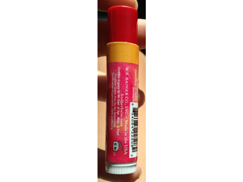 Badger Lip Balm Stick, Pink Grapefruit, 0.15 oz/4.2 g