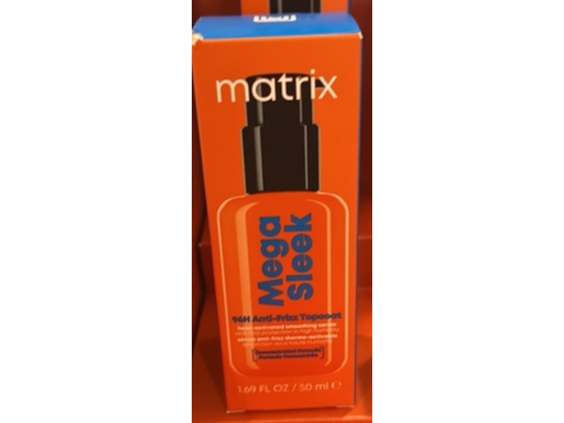 Matrix Mega Sleek 96H Anti-Frizz Topcoat Serum, 1.69 fl oz/50 mL