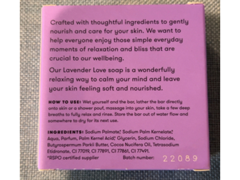 Anihana Feel-Good Soap, Lavender Love, 4.2 oz/120 g