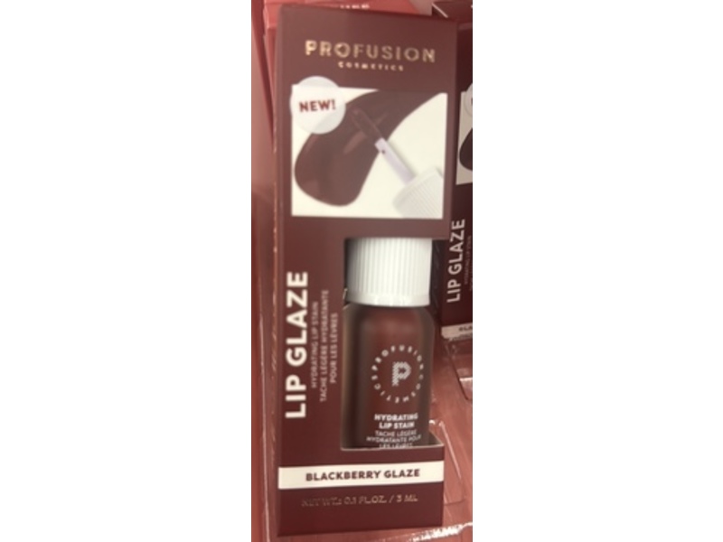 Profusion Cosmetics Lip Glaze Hydrating Lip Stain, Blackberry Glaze, 0.1 fl oz/3 mL