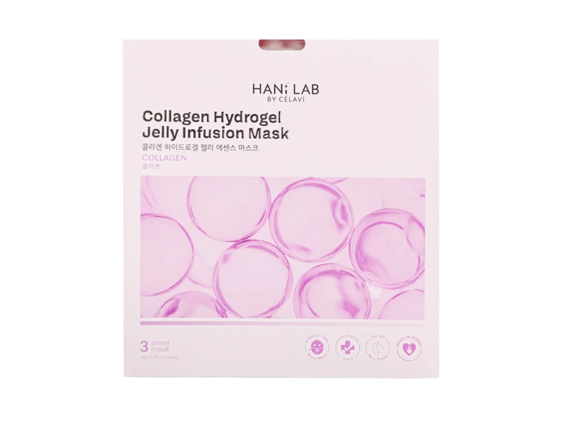 Hani Lab By Celavi Hydrogel Jelly Infusion Mask, Collagen, 1.06 oz/30 g, 3 Count