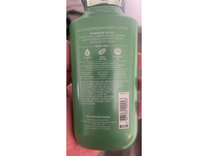 Bath & Body Works Vanilla Bean Noel Body Lotion, 8 fl oz/236 mL