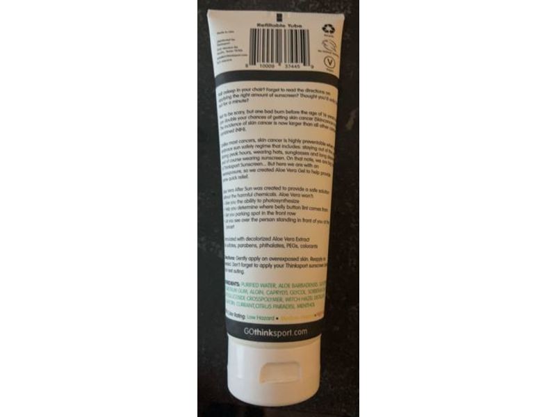 Thinksport Aloe Vera After Sun Relief Gel, 8 fl oz/237 mL