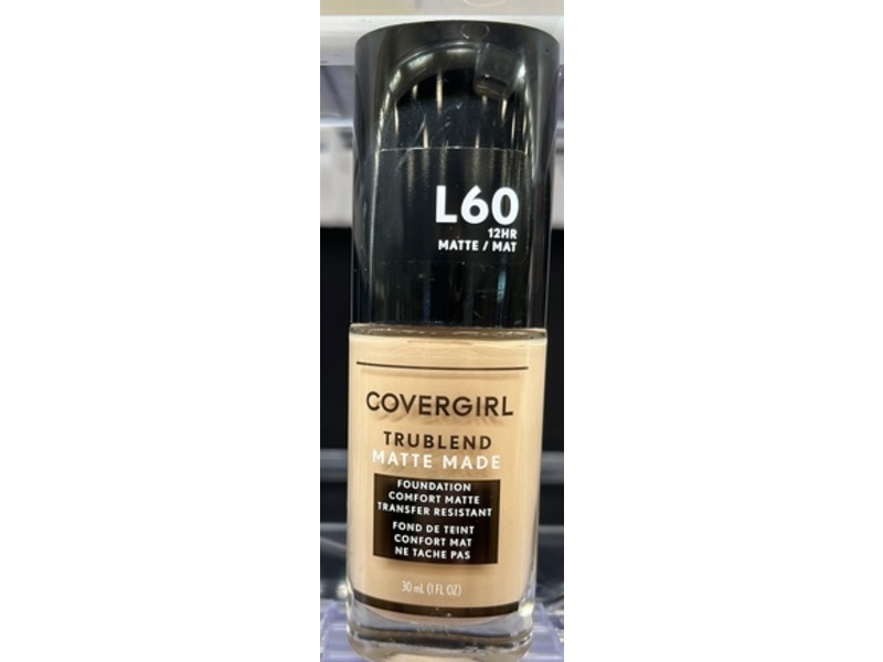 CoverGirl Trublend Matte Made Foundation, L60 Light Nude, 1 fl oz/30 mL