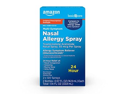 Amazon Basics Nasal Allergy Spray, 0.57 fl oz/16.9 mL, 2 Count
