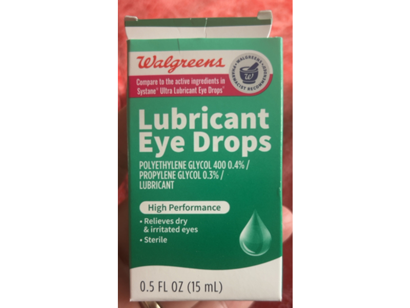 Walgreens Lubricant Eye Drops