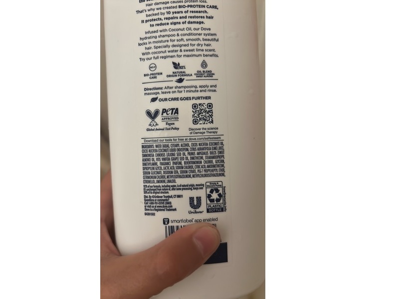 Dove Coconut & Hydration Conditioner, 28 fl oz/828 mL