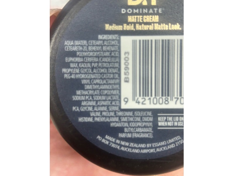 Dominate Matte Hair Cream, 3.53 oz/100 g