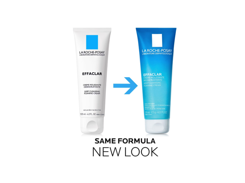 La Roche-Posay Effaclar Deep Cleansing Foaming Cream, 4.22 fl oz/125 mL