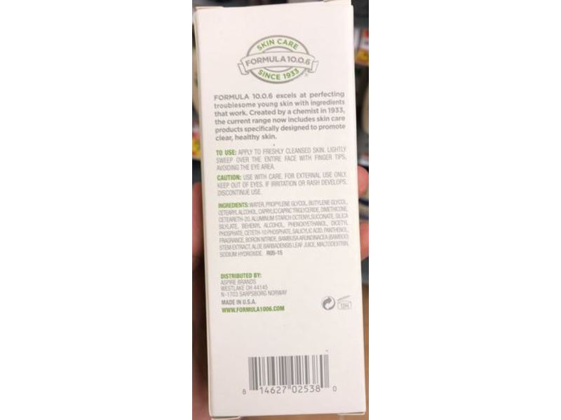 Formula 10.0.6 Seriously Shine Free Moisturizer, 2.54 fl oz/75 mL