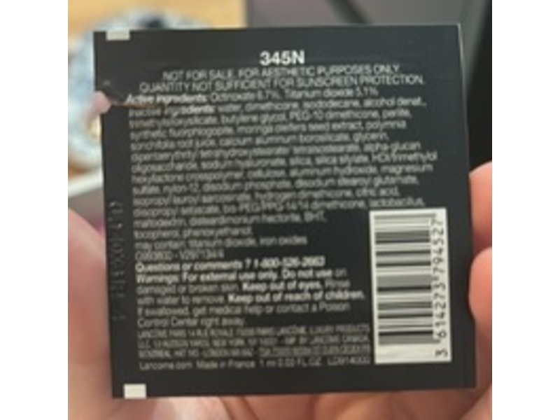 Lancome Teint Idole Ultra Wear Foundation, 345N, 0.03 fl oz/1 mL