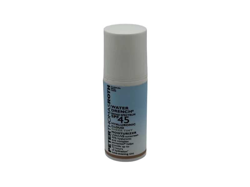 Peter Thomas Roth Water Drench Moisturizer Sunscreen, SPF 45, Sheer Tint, 0.17 fl oz/5 mL