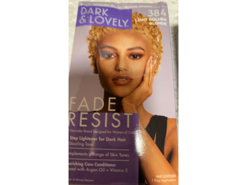 Dark & Lovely Fade Resist Conditioning Hair Lightener, 384 Light Golden Blonde, 1 Application