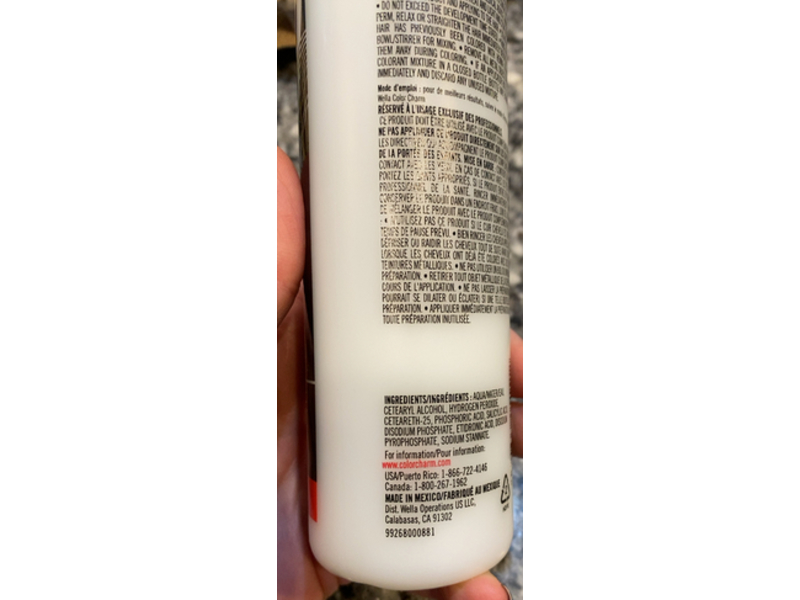 Wella Color Charm Cream Developer, 10 Volume, 7.8 fl oz/ 23 mL