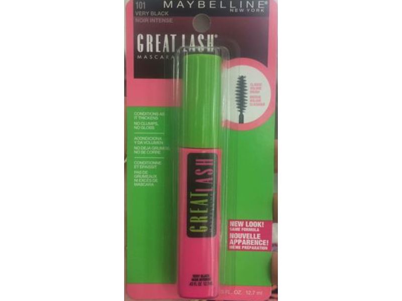 Maybelline Great Lash Mascara, 101 Very Black, 0.43 fl oz, 12.7 mL