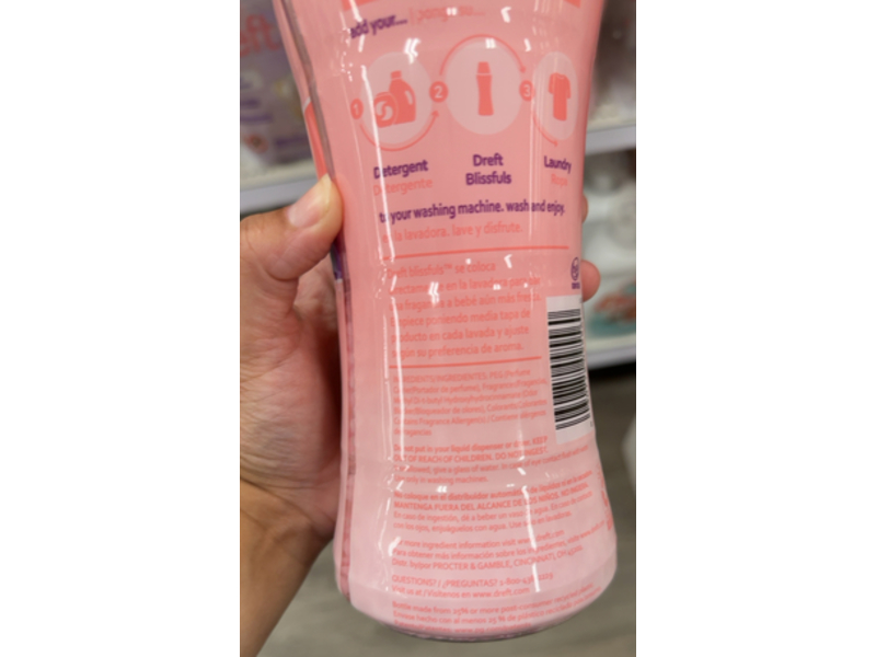 Dreft Blissfuls In-Wash Scent Booster, Baby Fresh Scent, 12.2 oz/345 g