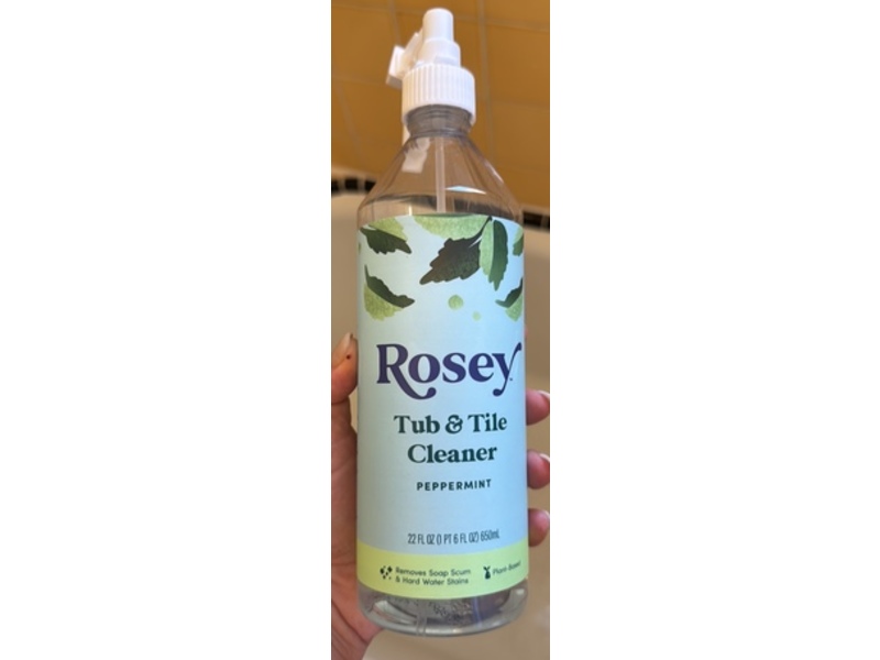 Rosey Tub & Tile Cleaner, Peppermint, 22 fl oz/650 mL