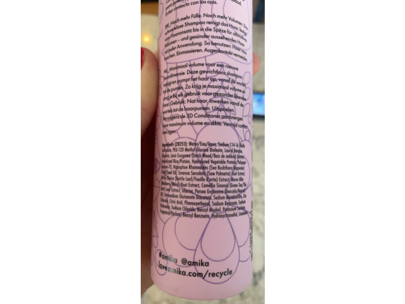 Amika Volume & Thickening Shampoo, 3D, 9.2 fl oz/275 mL