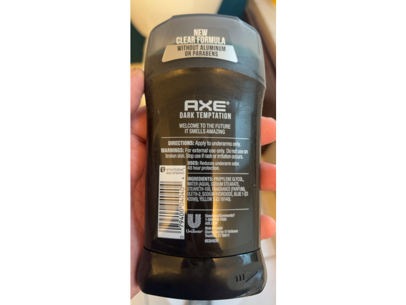 AXE Deodorant, Dark Temptation Dark Chocolate, 3 oz/85 g