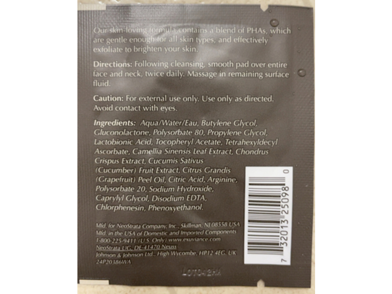 Exuviance Gentle Daily Exfoliating Face Pads, 0.05 fl oz/1.5 mL