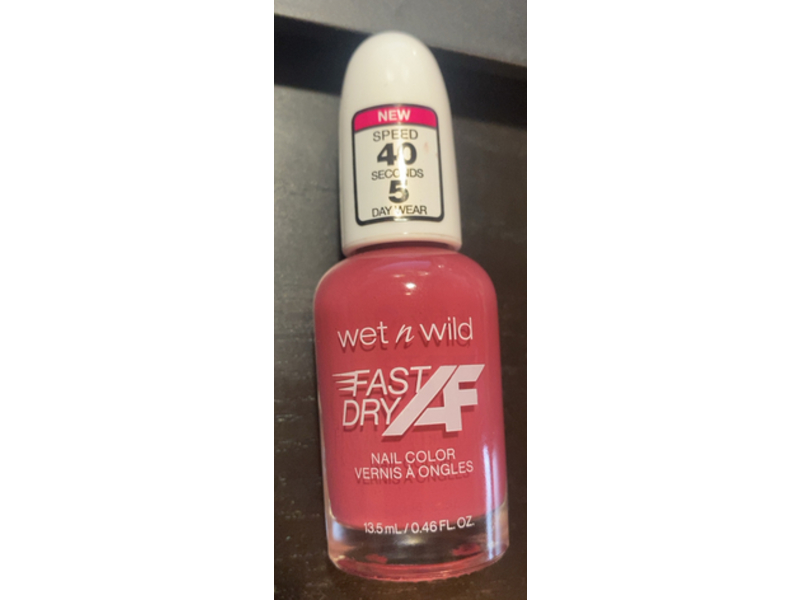 Wet n Wild Fast Dry AF Nail Color, Red Happy Rosy Day, 0.46 fl oz/13.5 mL