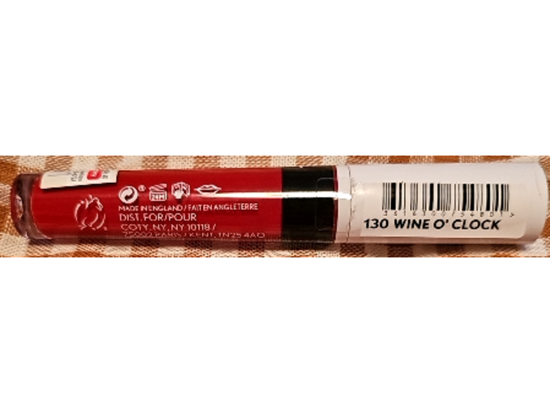 Covergirl Outlast Ultimatte Liquid Lipstick, 130 Wine O' Clock, 0.11 fl oz/3.5 mL