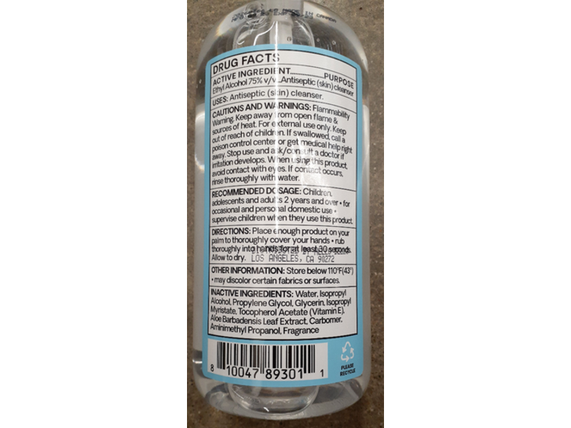 Hello Bello Hand Sanitizer Gel, Enriched With Aloe & Vitamin E, 32 fl oz/1 L