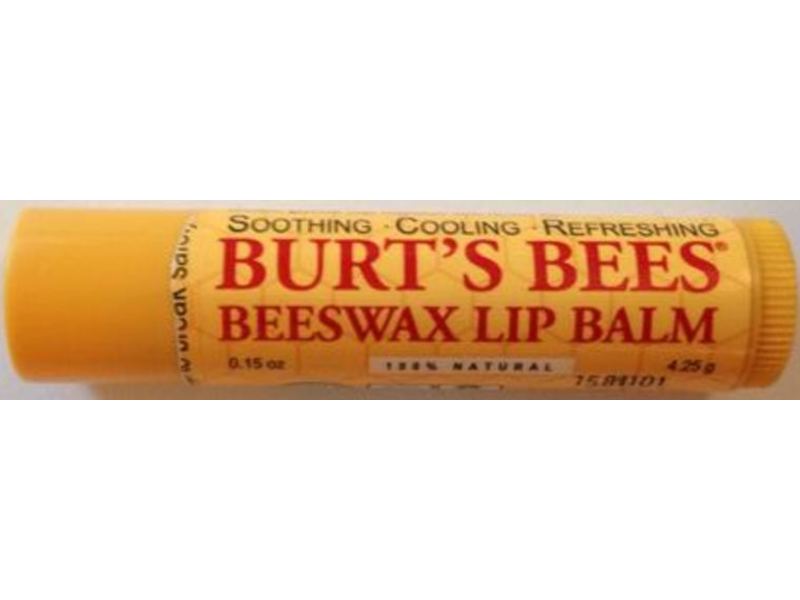 Burt's Bees Beeswax Lip Balm, Soothing, Cooling, Refreshing, 0.15 oz/4.25 g