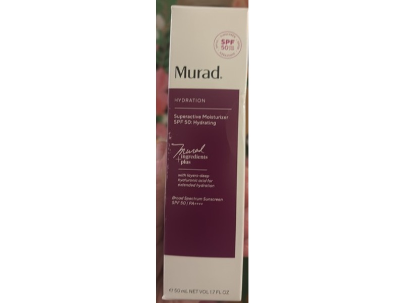 Murad Hydration Superactive Moisturizer, SPF 50 PA++++, 1.7 fl oz/50 mL