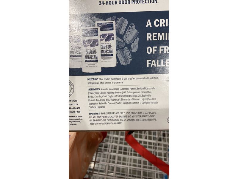 Schmidt's Natural Deodorant, Charcoal + Magnesium, 9.75 oz/276 g, Pack Of 3