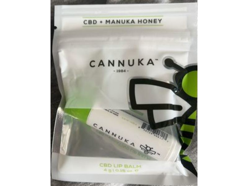 Cannuka Lip Balm, CBD + Manuka Honey, 0.15 oz/4 g
