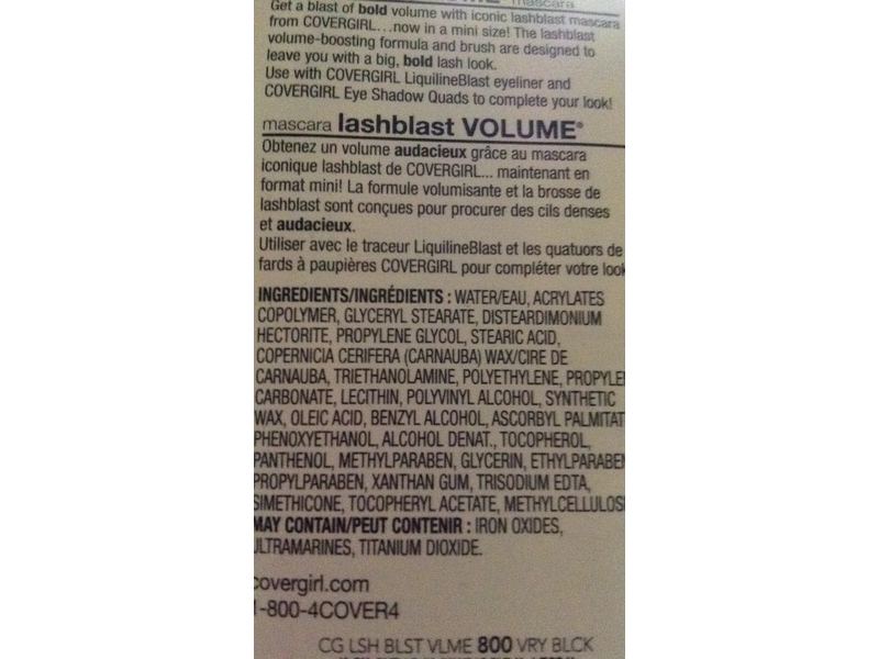 CoverGirl LashBlast Volume Mascara, Very Black 800, 0.44 oz