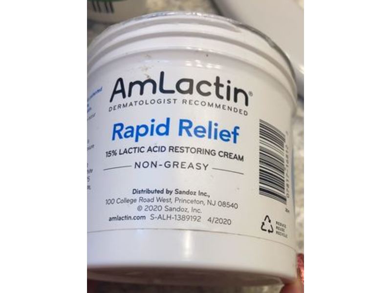 Amlactin Rapid Relief Restoring Cream, 15% Lactic Acid, Non-Greasy, 12 oz