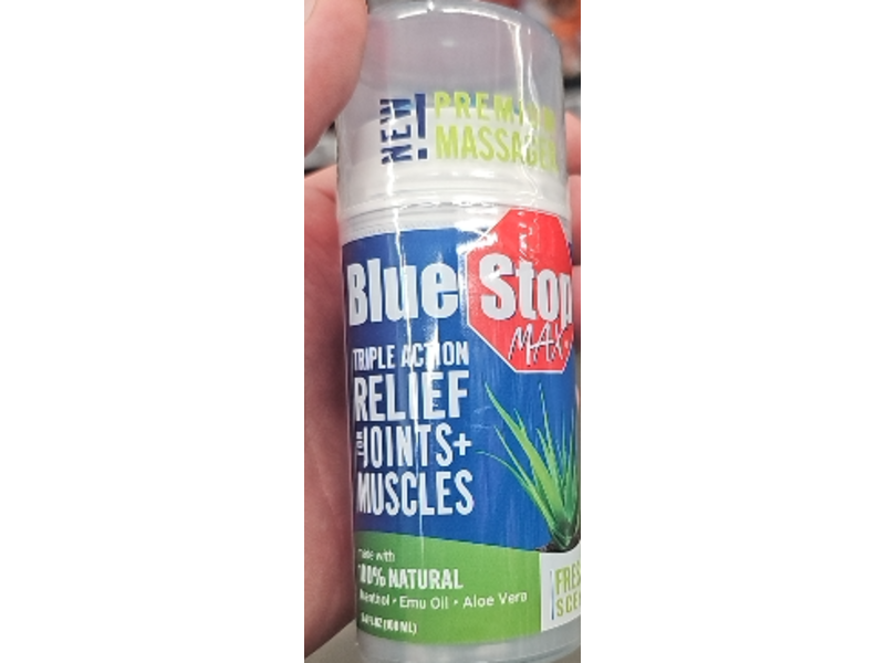 Blue Stop Max Muscle & Joint Triple Action Relief, Fresh Scent, 3.4 fl oz/100 mL