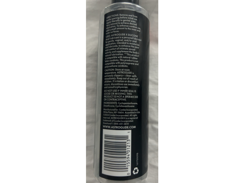 Astroglide Premium Silicone Liquid Anal Lubricant, 8.5 fl oz/251 mL