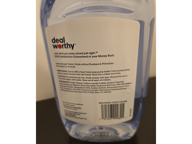 Deal Worthy Hand Soap Refill, Fresh Scent, 50 fl oz/1.47L