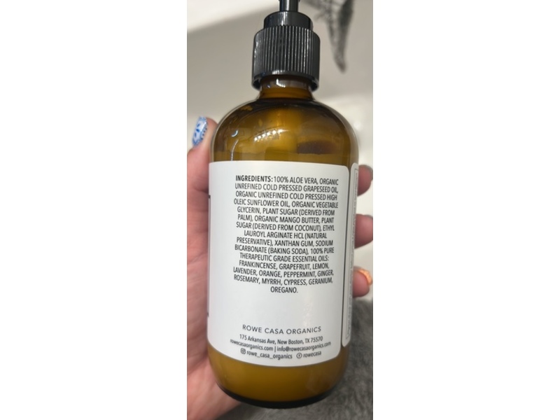 Rowe Casa Organics Lymphatic Lotion, Drain + Flush, 8 fl oz/237 mL