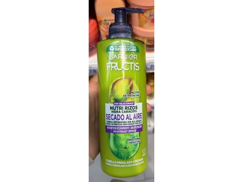 Garnier Fructis Nutri Curls Air-Dry No Rinse Styling Cream, Pistachio Oil, 400 mL